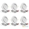 Nuwatt 6 Inch Gimbal LED Recessed Lighting for Sloped Ceiling 2700K-5000K 5CCT Canless Lights, PK6 NW-P-ADJDL-6-12W-5CT-WH-6P - alternate 1